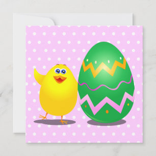 Easter funny chick, invitation