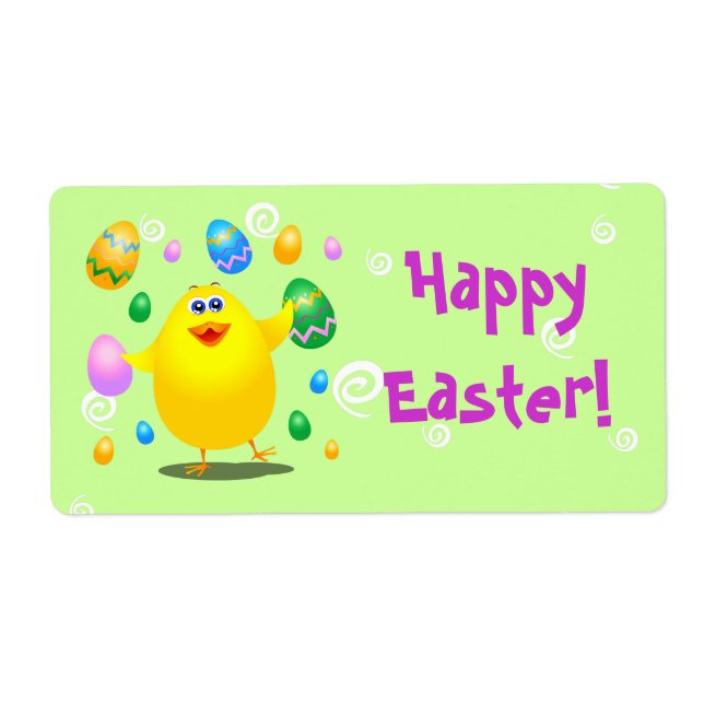 Easter funny chick, label (Front)