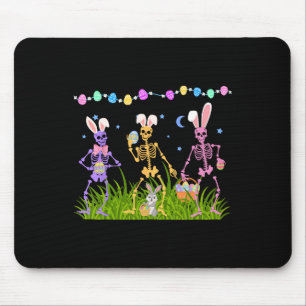 Easter Funny Skeletons Dancing Bunny Women Men Kid Mouse Pad