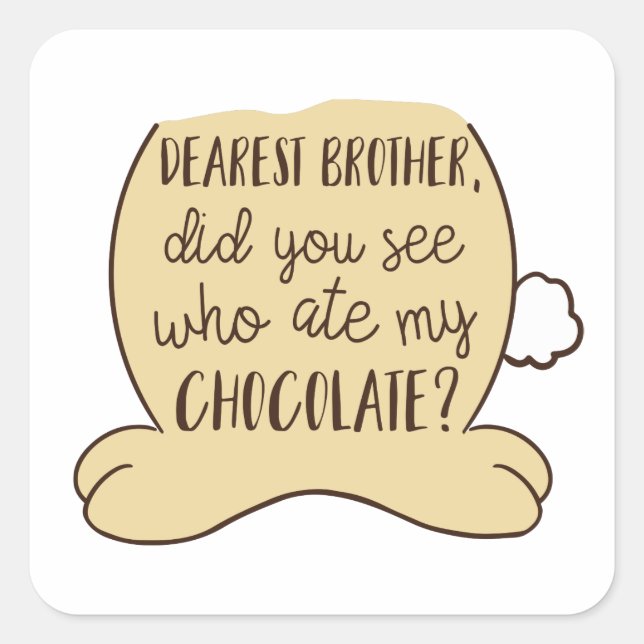 Easter Funny Typography Quote Humourous Square Sticker (Front)
