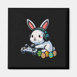Easter Gamer Bunny Rabbit Video Game Men Boys Kids Magnet