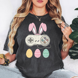 Easter Gamer Bunny Retro Controller & Eggs T-Shirt