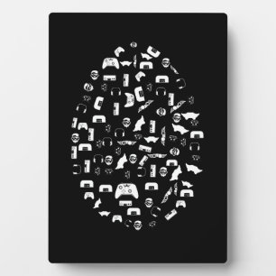 Easter Gamer Gaming Boy Love Easter Eggs Plaque