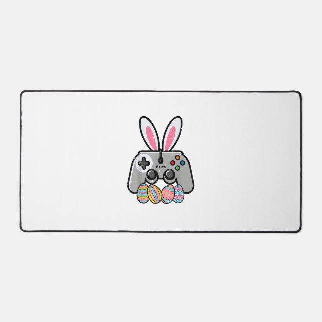 Easter Gaming Controller Bunny Ears Boys Kids Yout Desk Mat (Front)