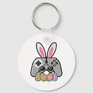 Easter Gaming Controller Bunny Ears Boys Kids Yout Key Ring
