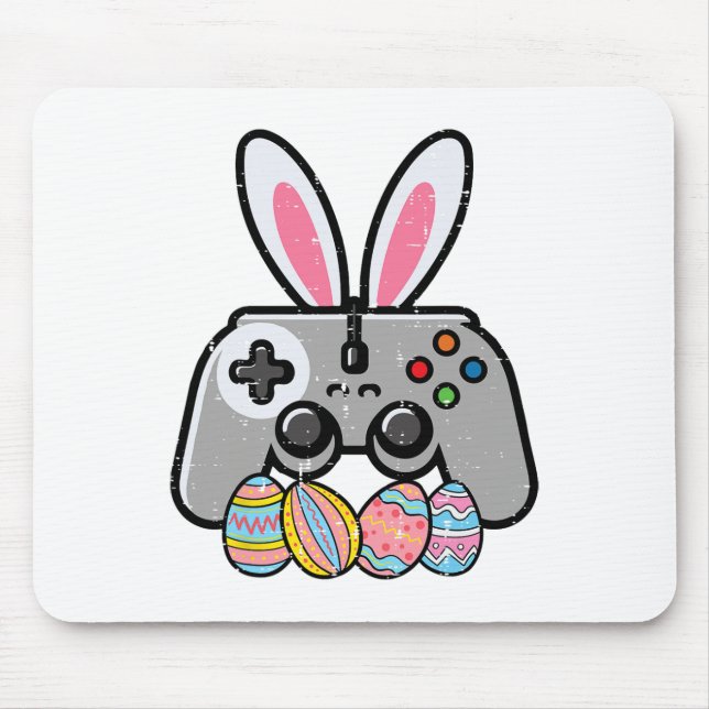 Easter Gaming Controller Bunny Ears Boys Kids Yout Mouse Pad (Front)