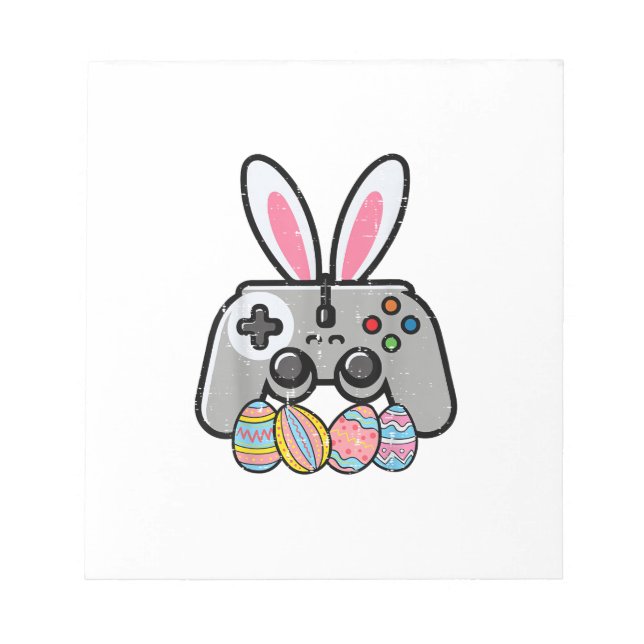 Easter Gaming Controller Bunny Ears Boys Kids Yout Notepad (Front)