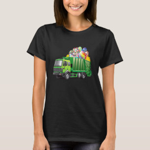 Easter Garbage Truck Eggs Funny Easter Day For Boy T-Shirt
