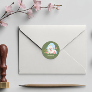 Easter Garden Lamb Classic Round Sticker