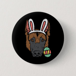 Easter German Shepherd Bunny Face Dog Lover Men Wo 6 Cm Round Badge