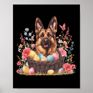 Easter German Shepherd Shirts Funny Easter Lover Poster