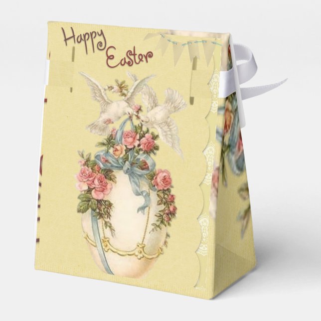 Easter gift box, antique design favour box (Back Side)