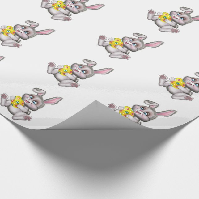 Easter Gift Wrap/ Bunny and Egg Wrapping Paper (Corner)