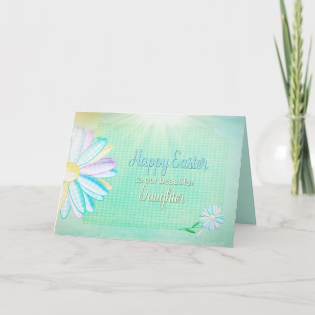 Easter - Gingham Daisy - Daughter Holiday Card (Front)