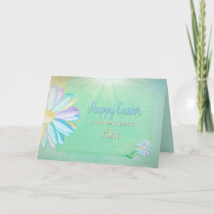 Easter - Gingham Daisy - My Special Niece Holiday Card