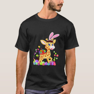 Easter Giraffe Bunny Giraffe Holding Easter Egg T-Shirt