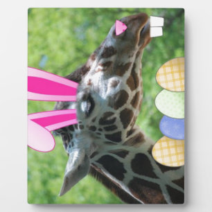 Easter Giraffe Plaque
