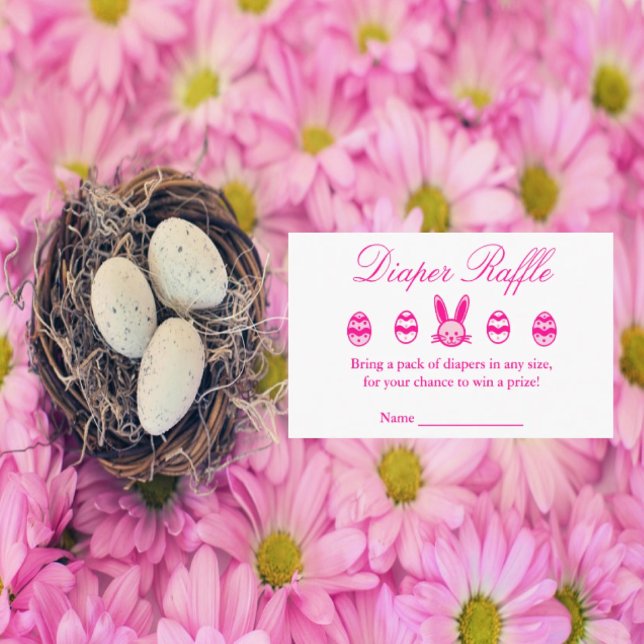 Easter Girl Baby Shower Diaper Raffle Enclosure Card (Creator Uploaded)