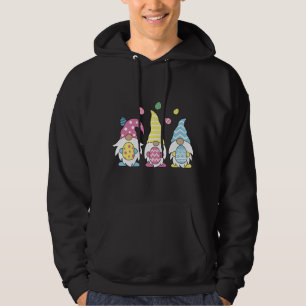 Easter Gnome 3 Cute Gnomes with Easter Eggs Hoodie
