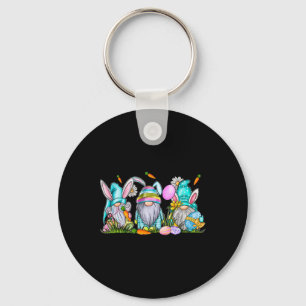 Easter Gnome 3 Cute Gnomes With Easter Eggs Spring Key Ring