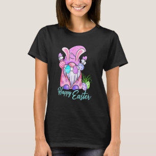 Easter Gnome Egg Hunting Basket Cute Rabbit Happy  T-Shirt