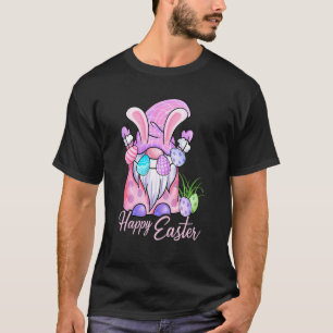 Easter Gnome Egg Hunting Basket Cute Rabbit Happy T-Shirt