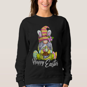 Easter Gnome Eggs Hunting Basket Cute Happy Easter Sweatshirt