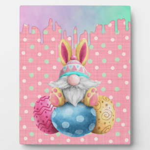 Easter Gnome Polkadot Eggs Icing Drips Plaque