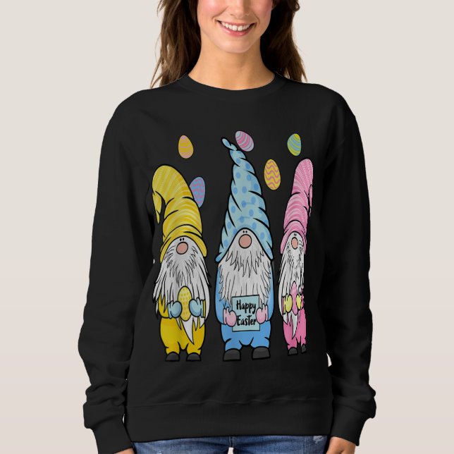 Easter Gnomes Happy Easter Eggs Sweatshirt (Front)