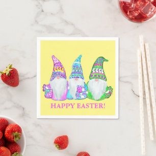 EASTER GNOMES NAPKIN