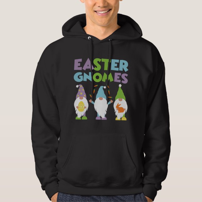 Easter Gnomes Rabbit Easter Egg Happy Easter Day G Hoodie (Front)