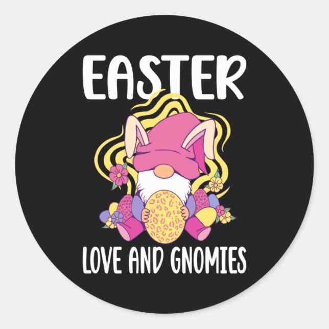 Easter Gnomies Easter Easters Day Classic Round Sticker (Front)