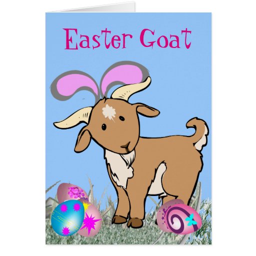 Easter Goat Greeting Card | Zazzle