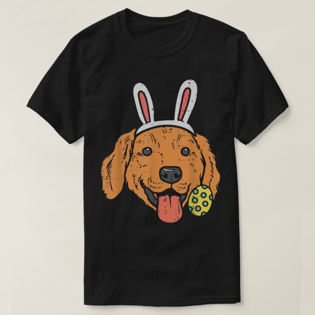 Easter Golden Retriever Bunny Face Dog Lover Men W T-Shirt (Design Front)