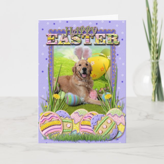 Easter - Golden Retriever - Frank Holiday Card (Front)