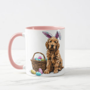 Easter Golden Retriever Puppy Bunny Ears Mug
