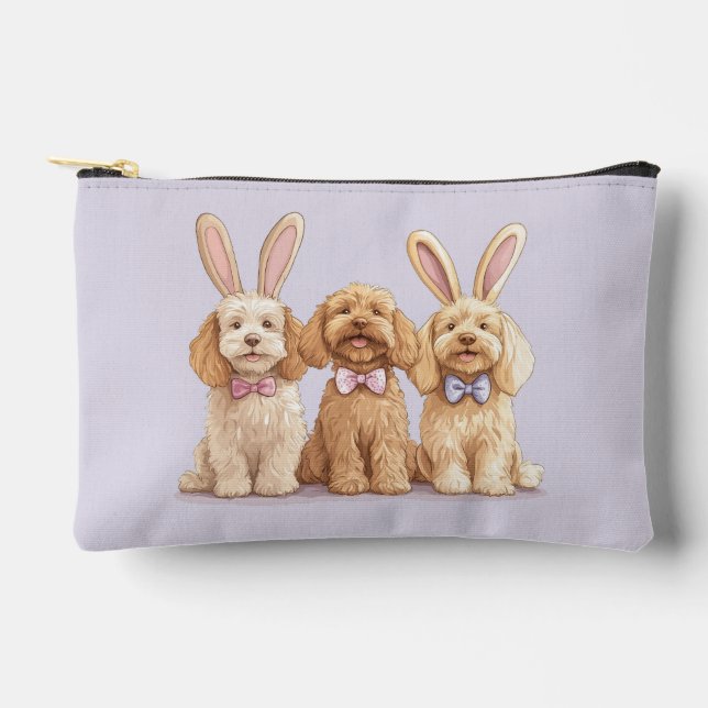 Easter Goldendoodle Dogs Accessory Pouch (Front)