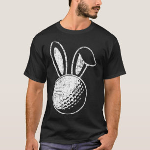 Easter Golf Bunny Ears Funny Golfing Gift T-Shirt