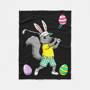 Easter Golf Bunny Rabbit Golfer Golf Player Dad Fleece Blanket