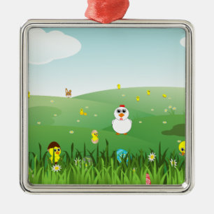 easter grass metal tree decoration