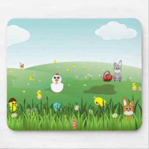 easter grass mouse pad