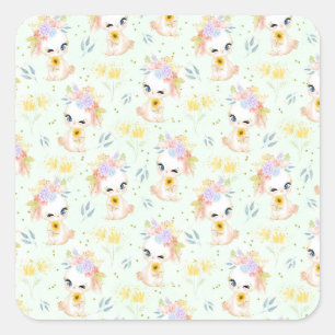 Easter Grass Square Sticker