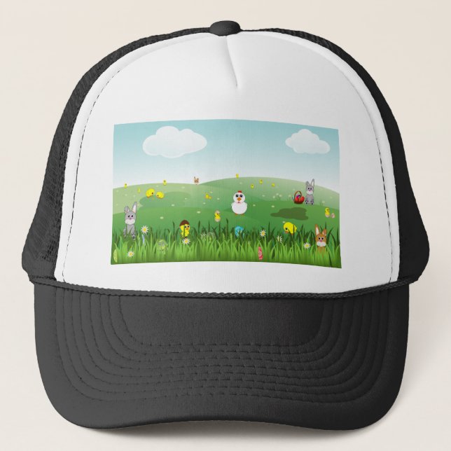 easter grass trucker hat (Front)