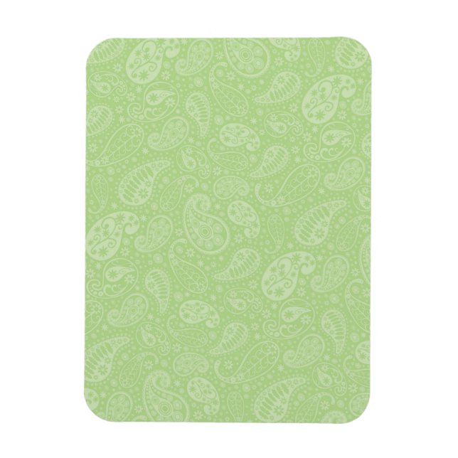 Easter Green Retro Paisley Magnet (Vertical)