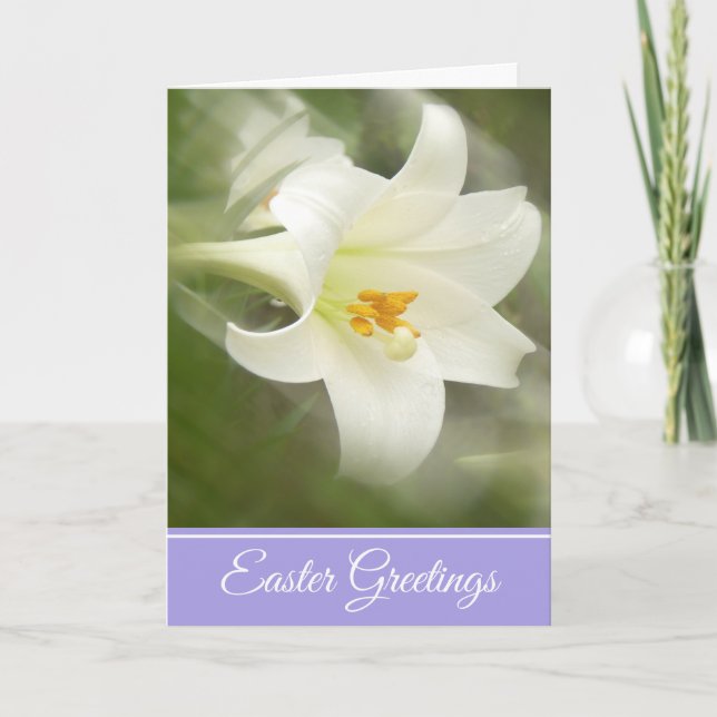 Easter Greeting Card Easter Lily (Front)