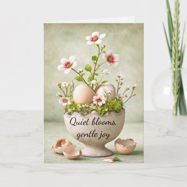 Easter Greeting Card Minimal Floral Spring (Front)