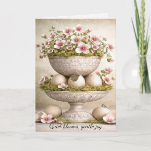 Easter Greeting Card Minimal Floral Spring