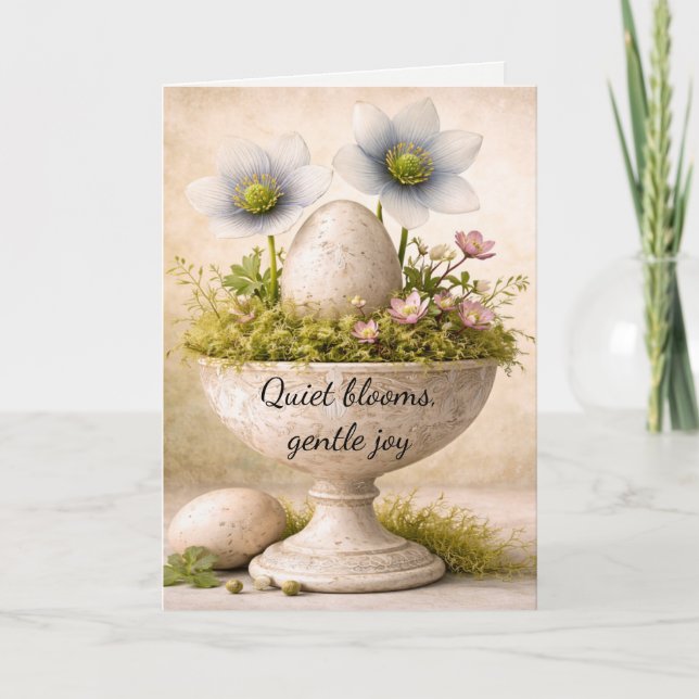 Easter Greeting Card Minimal Floral Spring (Front)