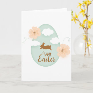Easter Greeting Card with Bunny Illustration
