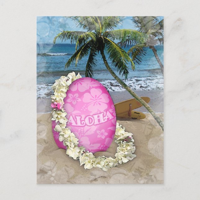 Easter Greeting Hawaiian Style Holiday Postcard (Front)